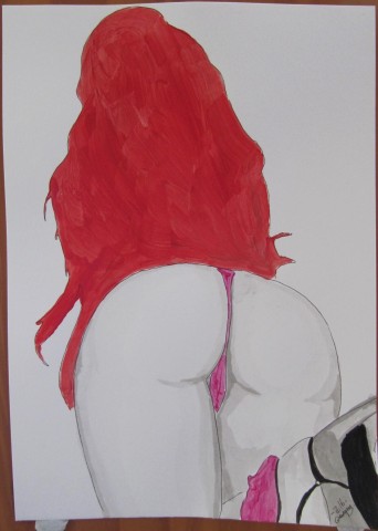 rousse de dos
