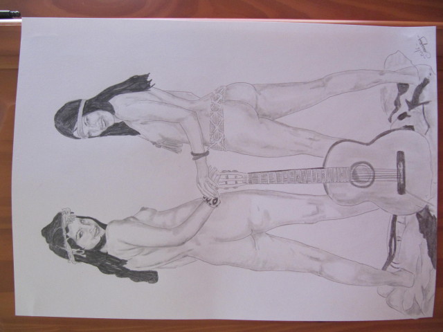 hippies fine art A3
