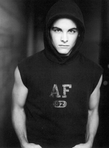 [xave's best gay pics] A&F boy with black sleeveless hood s